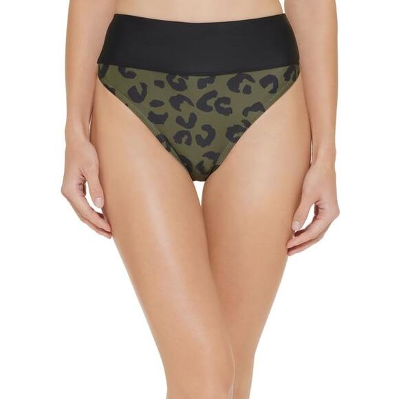 Dkny Other - DKNY Swim Leopard Print Bikini Bottom High Waist